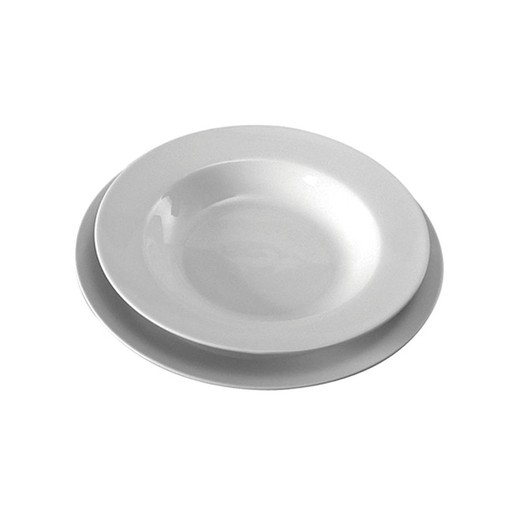 Platos Vajilla Porcelana Blanca Elena Plato Hondo Porcelana Cm