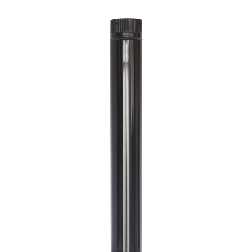 Accessoires d'extraction des fumées de poêle en tôle noire brillante série Vitrif Stove Pipe. Noir.1 Mt.Ø 110 Mm.