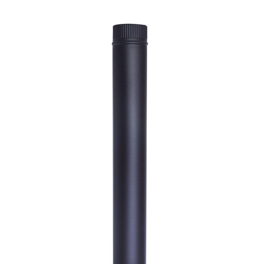 Accessoires d'extraction des fumées de poêle en tôle noire mate Tube Vitrif. P Noir Mat 1 Mt. Ø 100 Mm.