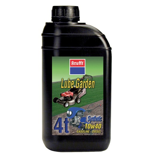 Aceite lubricante maquinaria de jardín KRAFFT. Aceite Sintético Motor 4T 1L.