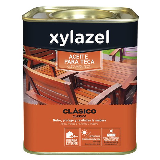 Óleo de teca XYLAZEL Xylazel óleo de teca incolor 750 ml
