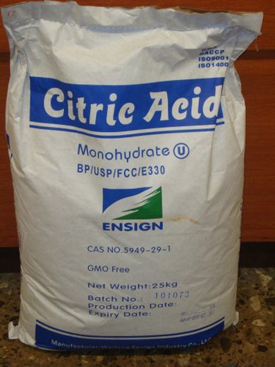 Acido Citrico -Saco 25 Kg precio kg