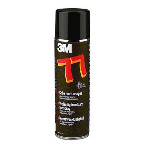 Adhesivo contacto spray 3M-77. Adhesivo Spray Contacto 500 Ml.