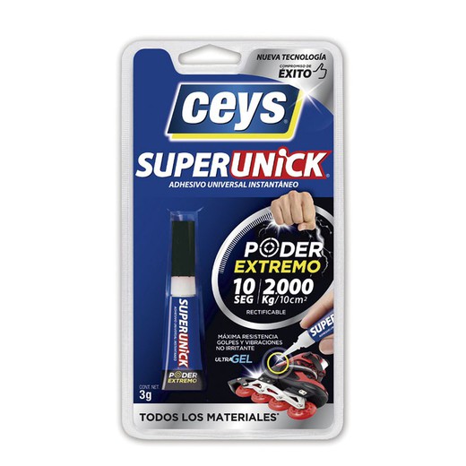 Adhesivo Instantáneo CEYS SuperUnick Superceys Unick. 3 Grs