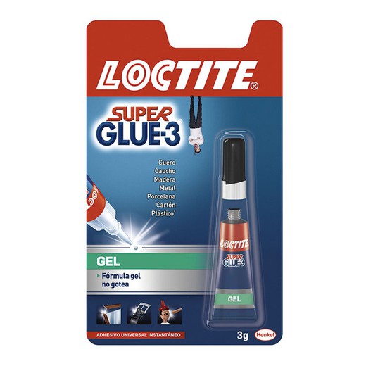 Adhésif instantané LOCTITE Super Glue-3 Power Gel. Super Glue-3 Power Gel 3 Grs.