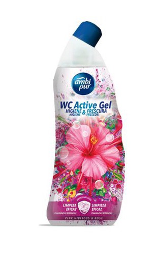 Ambipur Wc Gel Limpia Perfume Rosa 750