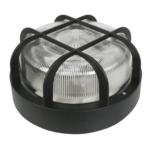 Luz de parede exterior DUOLEC. Aplique Isolador Redon.100W.Black Duolec