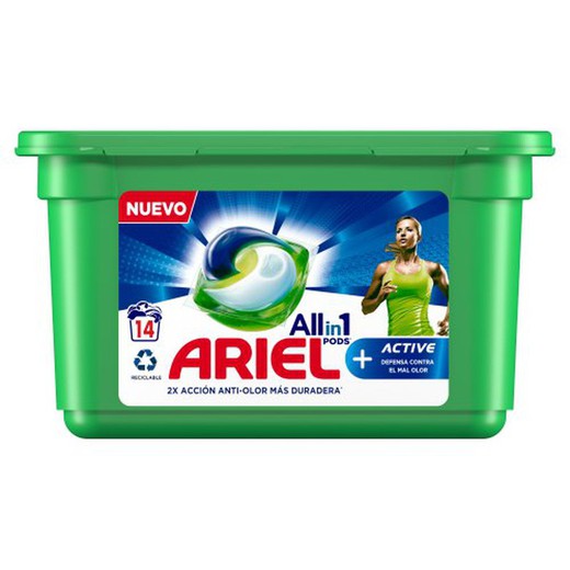 Ariel pods perfume Active todo en uno 32 capsulas detergente para