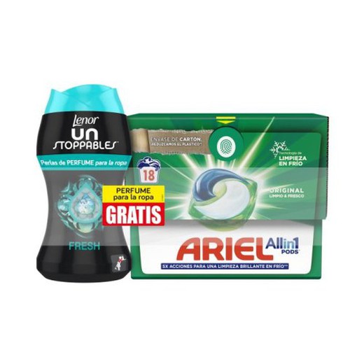 Ariel 3En1 Pods (18 D) + Lenor Unst 140