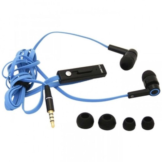 Fone de ouvido intra-auricular com microfone ELBE Fone de ouvido intra-auricular Micro Blue Elbe