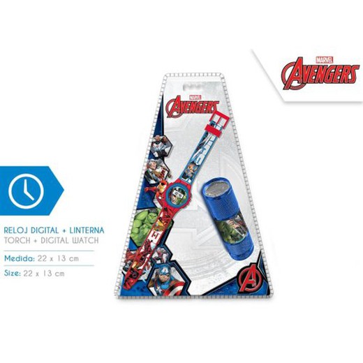 Avengers Set Reloj + Linterna Mv15775