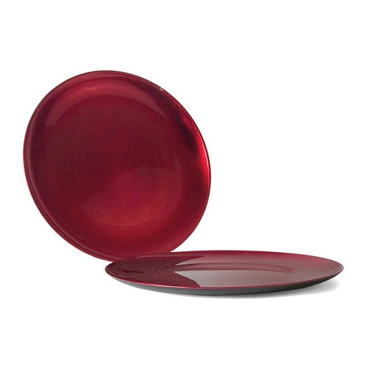 Sous assiette 33 cm rouge