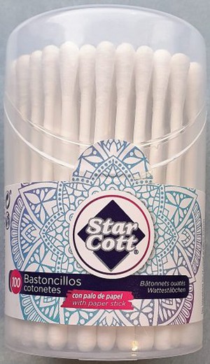 Bastoncillos Eco Algodon Stick Papel 100