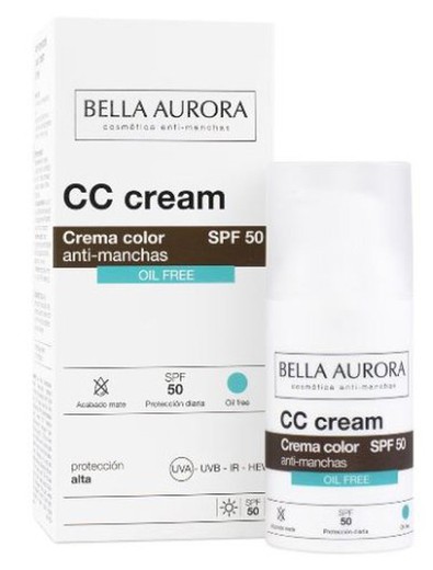 Bella Aurora Cc Color Oil Free 30 Ml. 50