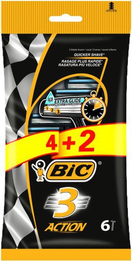 Bic Hoja Maquina 3H Action (4+2)