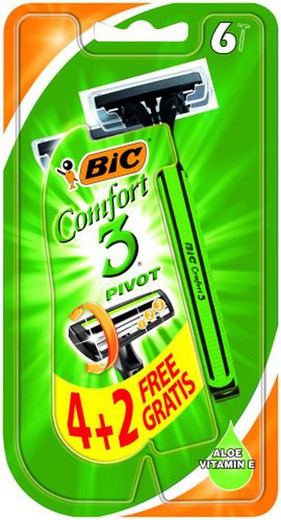 Bic Hoja Maquina 3H Confort3 Pivot (4+2)