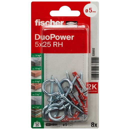 FIJA CUADROS FISCHER BLANCO BLISTER (8UD.)