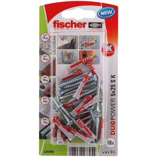 Blister Duopower 5X25 S Bl 18 Ud.Fischer