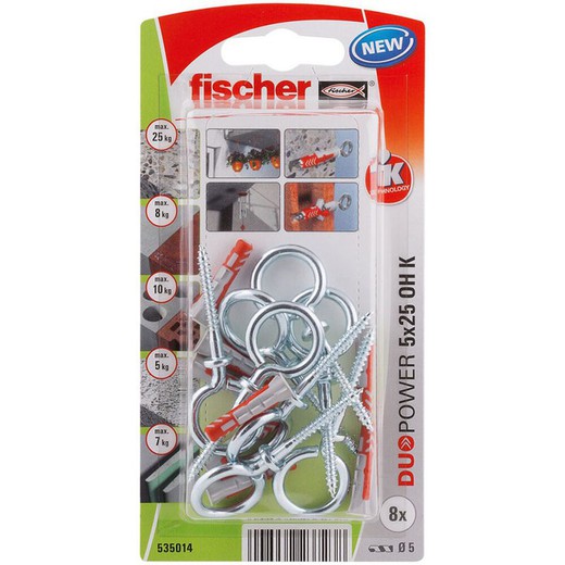 FIJA CUADROS FISCHER BLANCO BLISTER (8UD.)