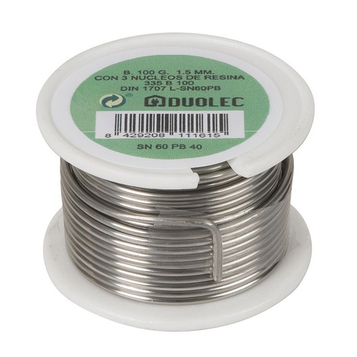 Bobines. Estany Duolec 60% 1,5Mm.100Gr