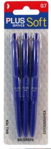 Boligrafo Gel 3-Un- Azul B00041