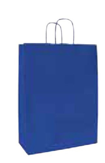 Bolsa Papel Asa Ret. 32+13X28 Azul