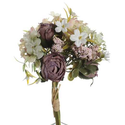 Bouquet Ranunculo Hortensia Burdeos