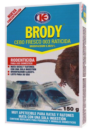 Brody Fresh Bait 003 Rodenticida 150 Gr