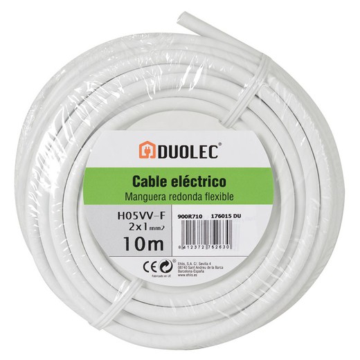 Cabo elétrico da mangueira DUOLEC. Cabo Elect.Mangue.Red 2X1 10M Bl Duolec