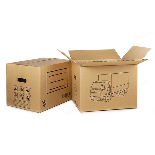 Boîte de déménagement simple FUN&GO Carton Mudanza Box. 40X30X30 10U.