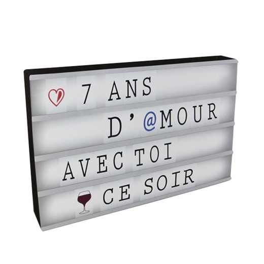 Boîte décorative lumineuse avec lettres DIN-A3. Boîte décorative lumineuse Dina 3