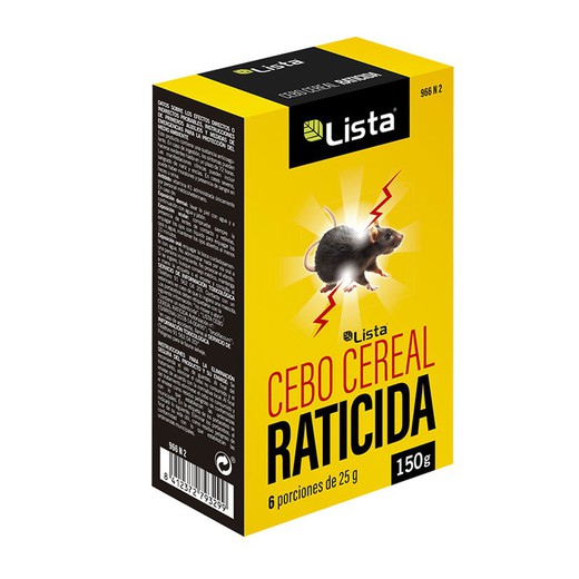 Cebo Cereal Raticida. 150 Gr.