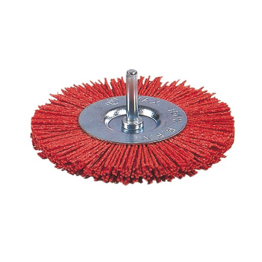 Brosse abrasive circulaire RATIO. Brosse Nylon Rouge.Rapport Circulaire 100Mm