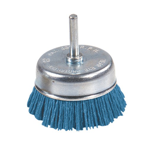 Gobelet à brosse abrasive RATIO Gobelet à brosse en nylon bleu 75Mm Ratio