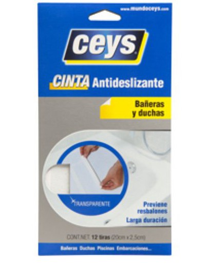 Tiras antiderrapantes para banheiro Ceys 507614