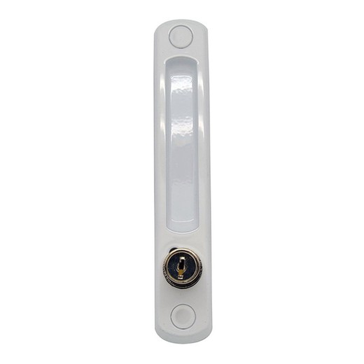 Serrure de fenêtre coulissante de menuiserie en aluminium MICEL 6826. Serrure coulissante 6826 Clés identiques. Blanc