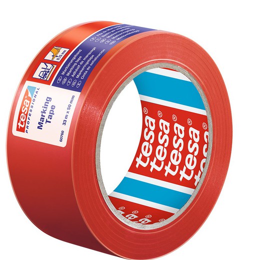 Fita adesiva de sinalização TESA 60760 Tape Adhes. Sinalização 50Mm-33M Vermelho