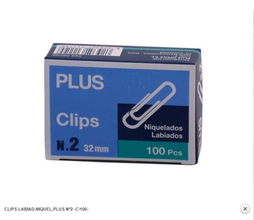 Clip Nioquelado Plus N2 32Mm 100U 4302