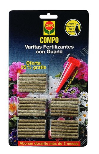 Varas de Fertilizante Compo Guano (24+6)