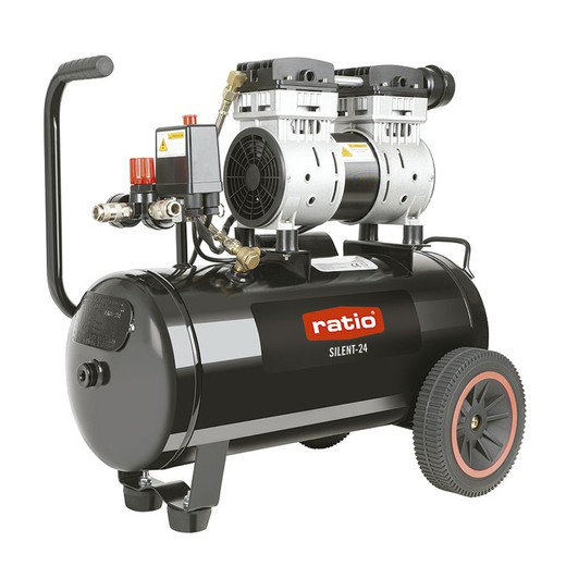 Compressor silenciós RÀTIO Silent-24 Compressor Portàtil Silenciós 1,5Hp 230V