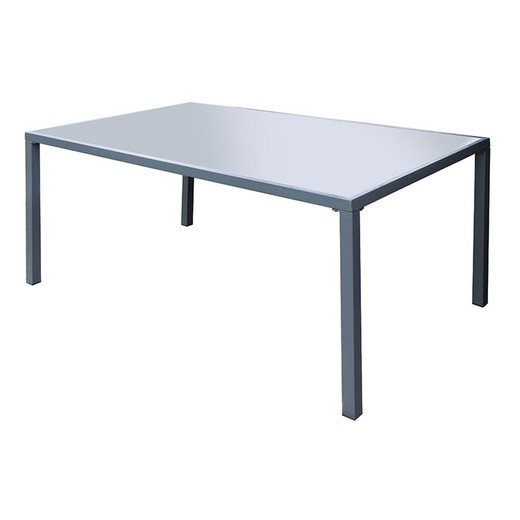 Conjunto de Mesa em Aço Capri 150X90X72 Cm. Antracite