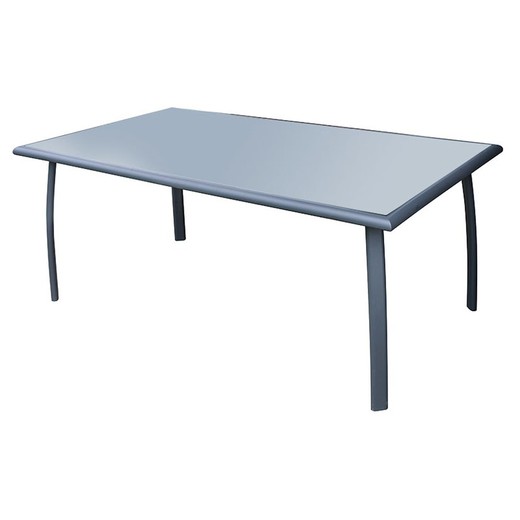 Ensemble de table en aluminium Capri 180X100X73 cm Anthracite