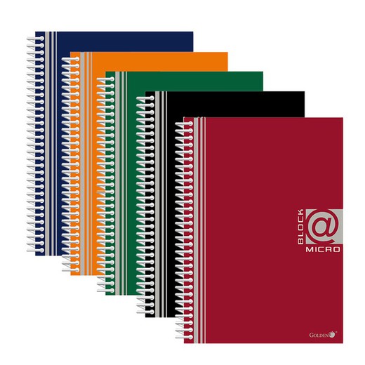 Caderno Espiral Golden Plus Caderno A5 Plus. 160 folhas. microperf.