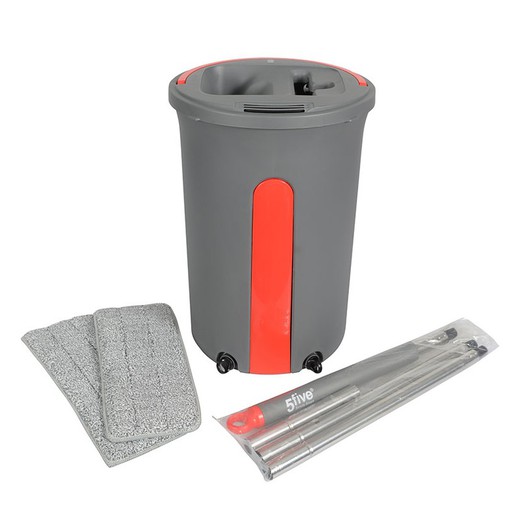 Seau+Vadrouille Easy Drain 2 Seaux Gris