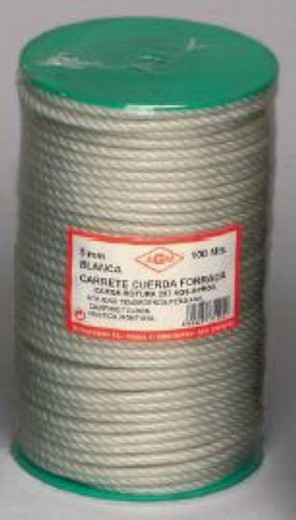 Corde Doublée 5 Mm Blanc (100 M)