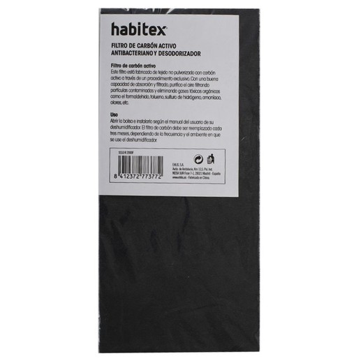 Deshumidificador HABITEX H-2000. Filtre Carbon Act. Deshumi.H2000.Habitex
