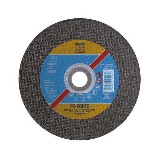Disc tall inox/metall PFERD EHT. Disc C.Inox Eht 125-1,0 A60 P PSF-Inox
