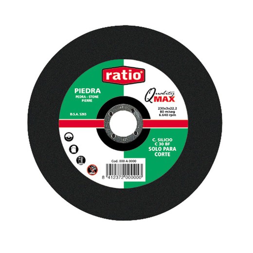 Disc tall pedra RÀTIO Quality Max. Disc Tall Pedra 230X3X22 Ràtio