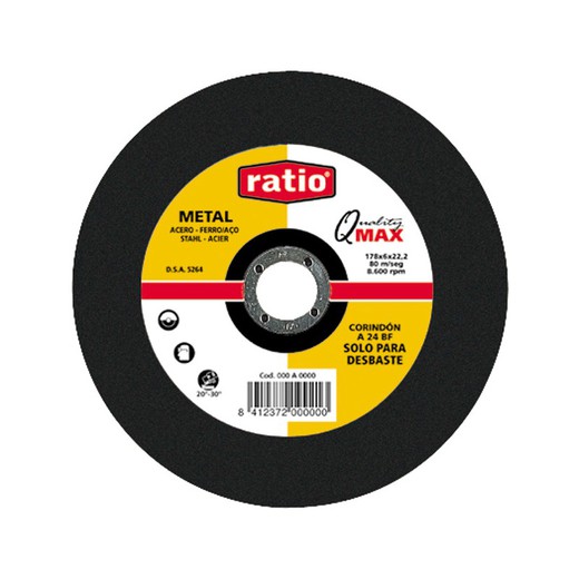 Disc desbast metall RÀTIO Quality Max. Disc Desb.Metal 115X6X22 Ràtio