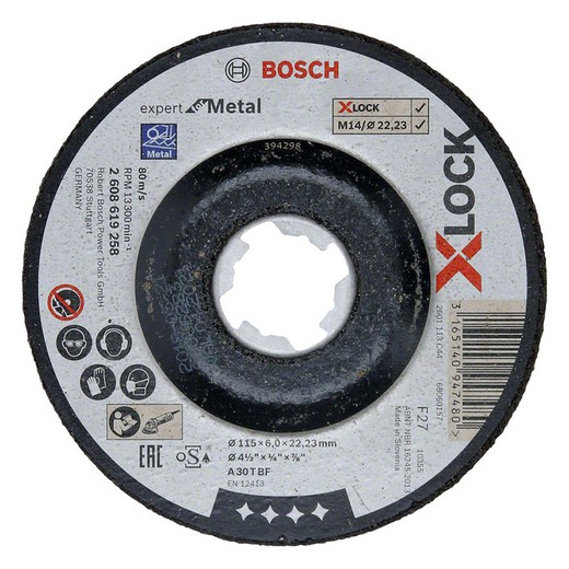 Disco Desbaste X-Lock Expert Metal 115X6